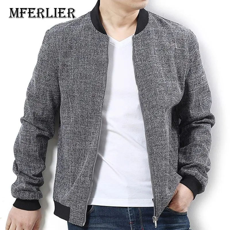 Мужская повседневная куртка MFERLIER большие размеры 5XL 6XL 7XL обхват груди 145 см