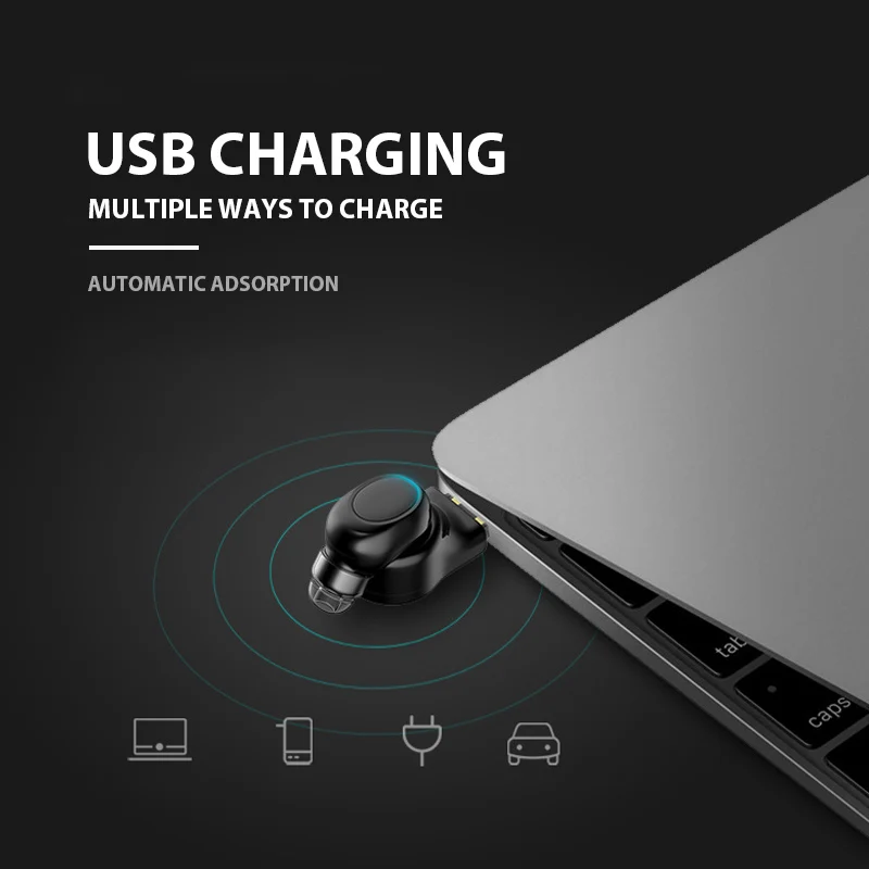ANBES Мини Bluetooth наушники невидимый наушник портативная гарнитура Hands free магнитное