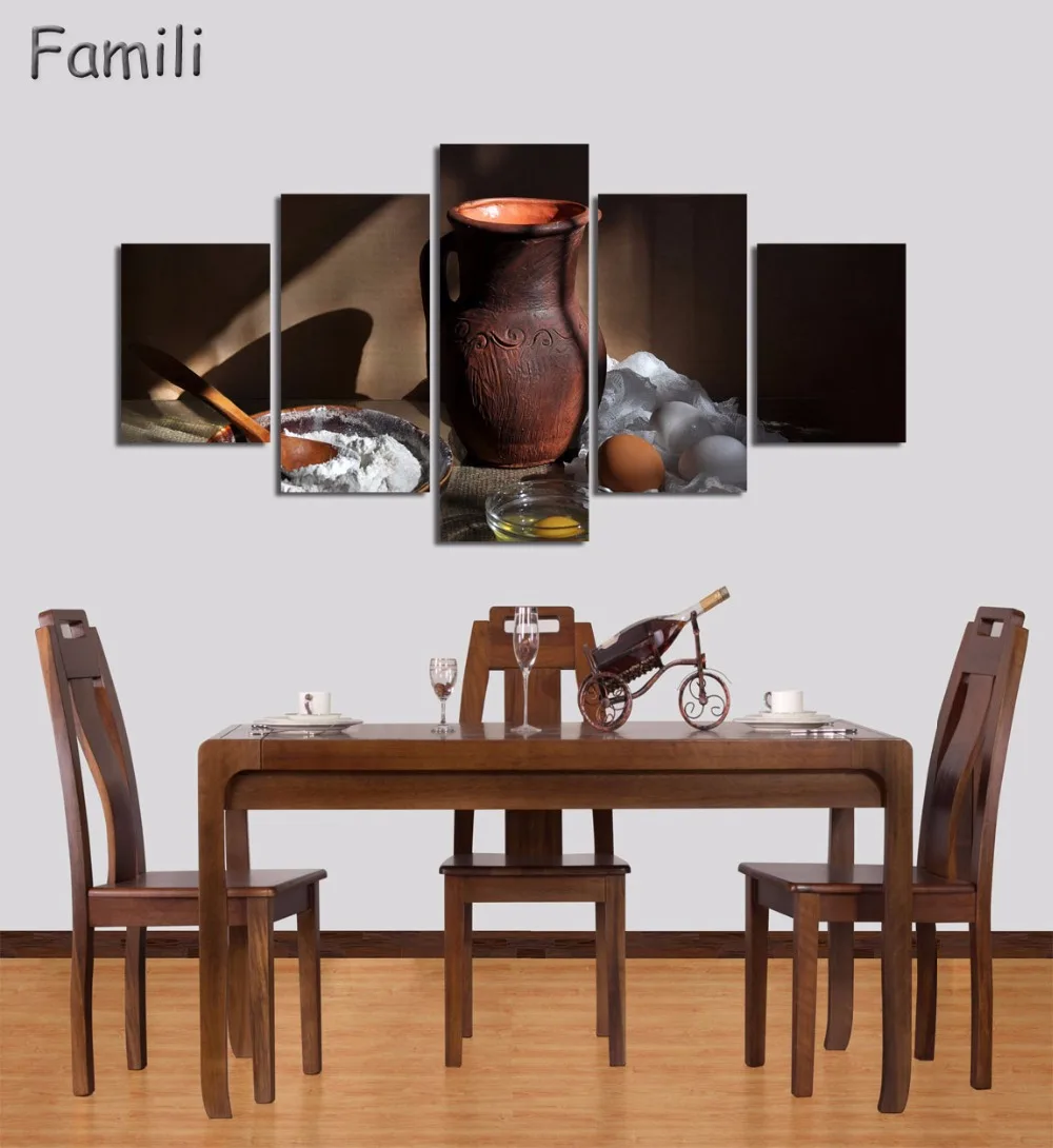 Набор для рисования на холсте Джем и еда 5 картин | Живопись каллиграфия