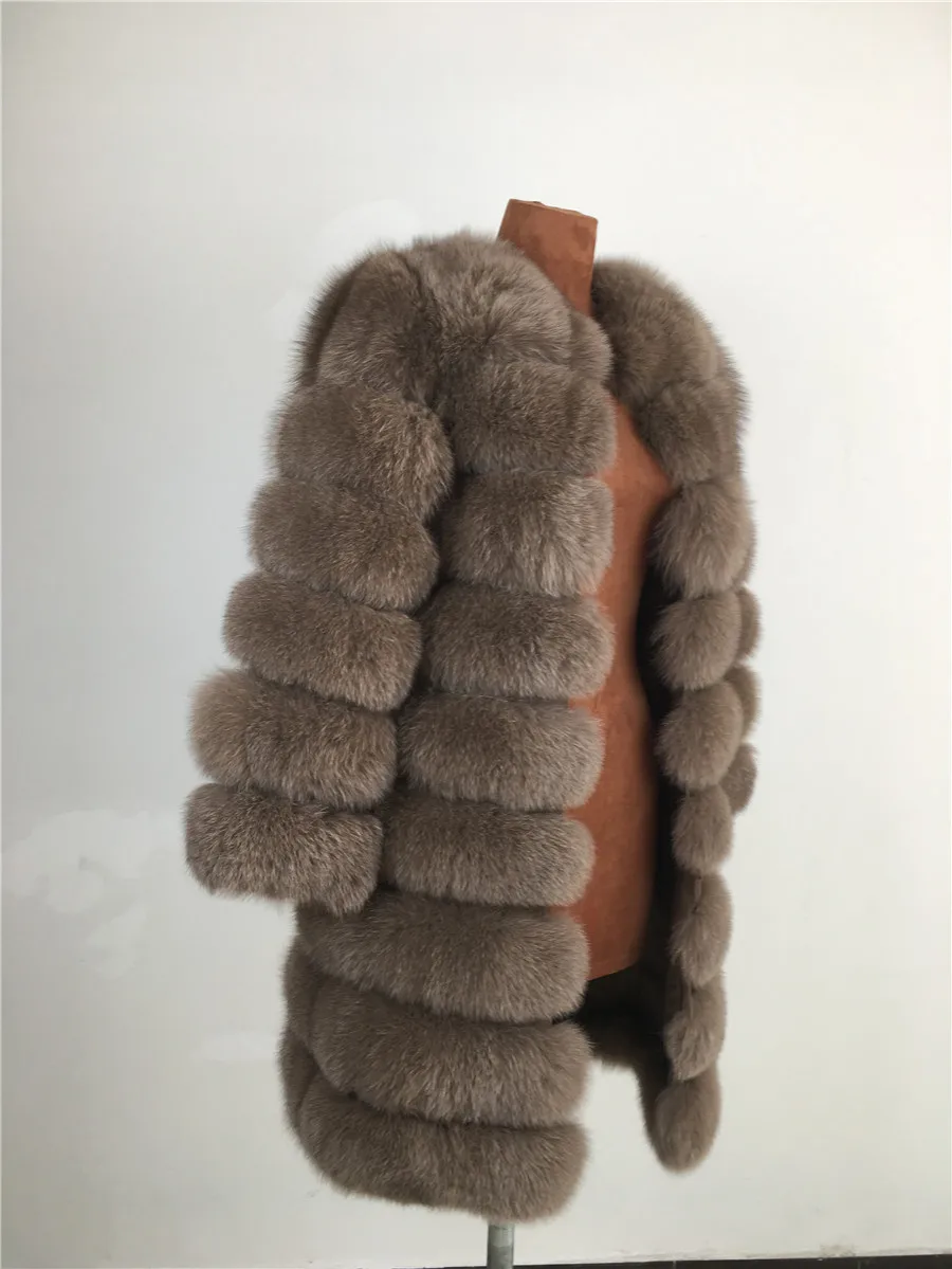

LIYAFUR New 6 in 1 Real Natural Fox Fur Coat for Women Jacket Russian Fur Long Coats Winter Warm Vest Gilet Waistcoat