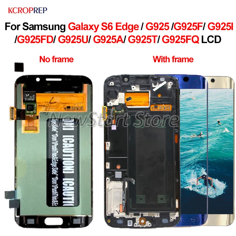 ЖК дисплей для Samsung Galaxy S6 Edge сенсорный экран с дигитайзером в сборе 5 1 дюйма G925 G925F