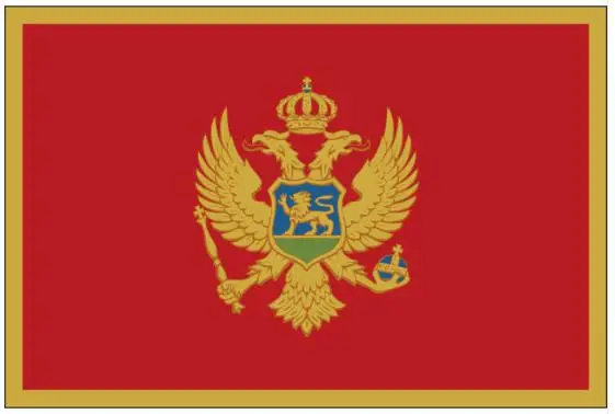 VERTICAL   60x90cm 90x150cm 120x180cm MNE Montenegro Montenegro National Flag
