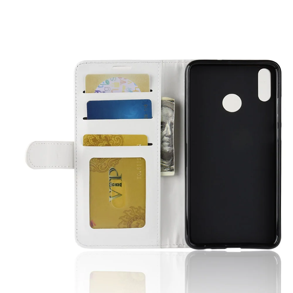 Чехол для Huawei Honor 8X в стиле книжки с карманом для карт и подставкой, чёрный.