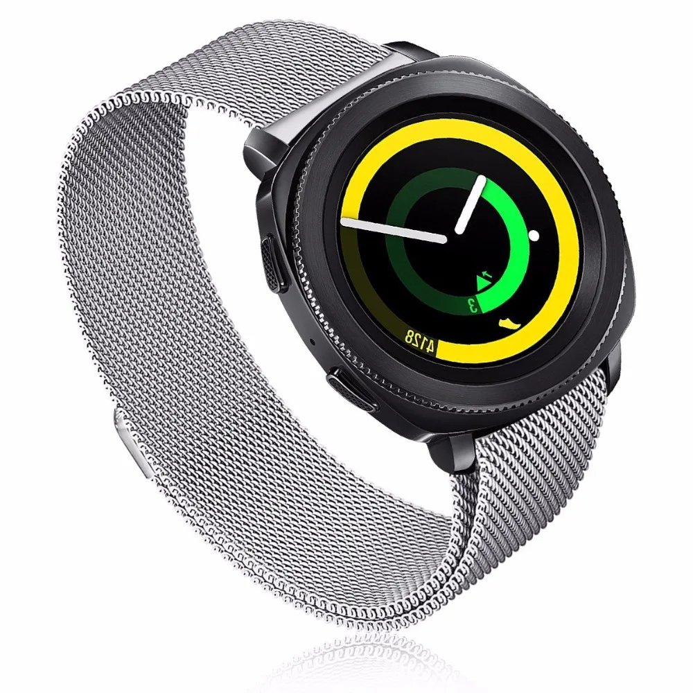 Миланский ремешок для часов 18 мм/20 мм/22 мм для samsung Galaxy Watch Active/42/46 мм Шестерни S3 S2 Amazfit Bip huawei GT 2 Сталь ремешок на запястье