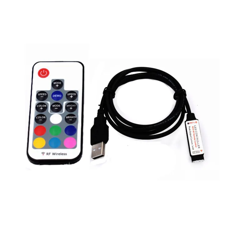 USB RGB светодиодный контроллер 17key 12A RF беспроводной мини пульт дистанционного