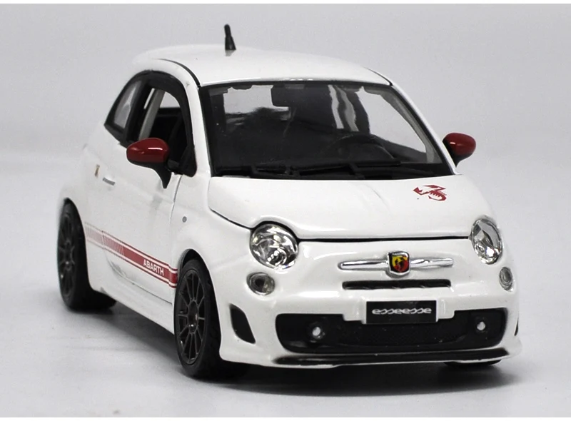 Оригинальная фабричная 1:24 FIAT 500 ABARTH 500 игрушечная машинка из сплава, игрушки для детей, литая модель автомобиля, подарок на день рождения