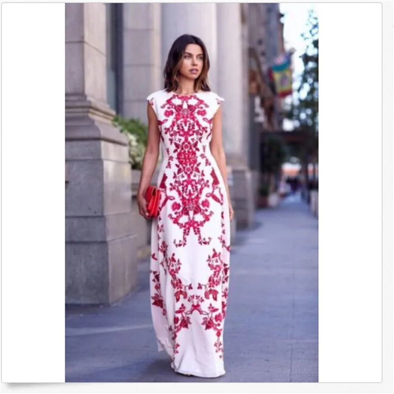 Женское пляжное платье с принтом Boho длинное макси для свадебной вечеринки лето