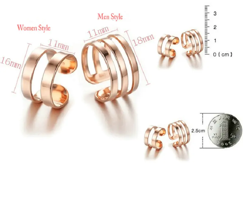 Новинка 2018 Брендовые мужские и женские кольца покрытые розовым золотом/серебром