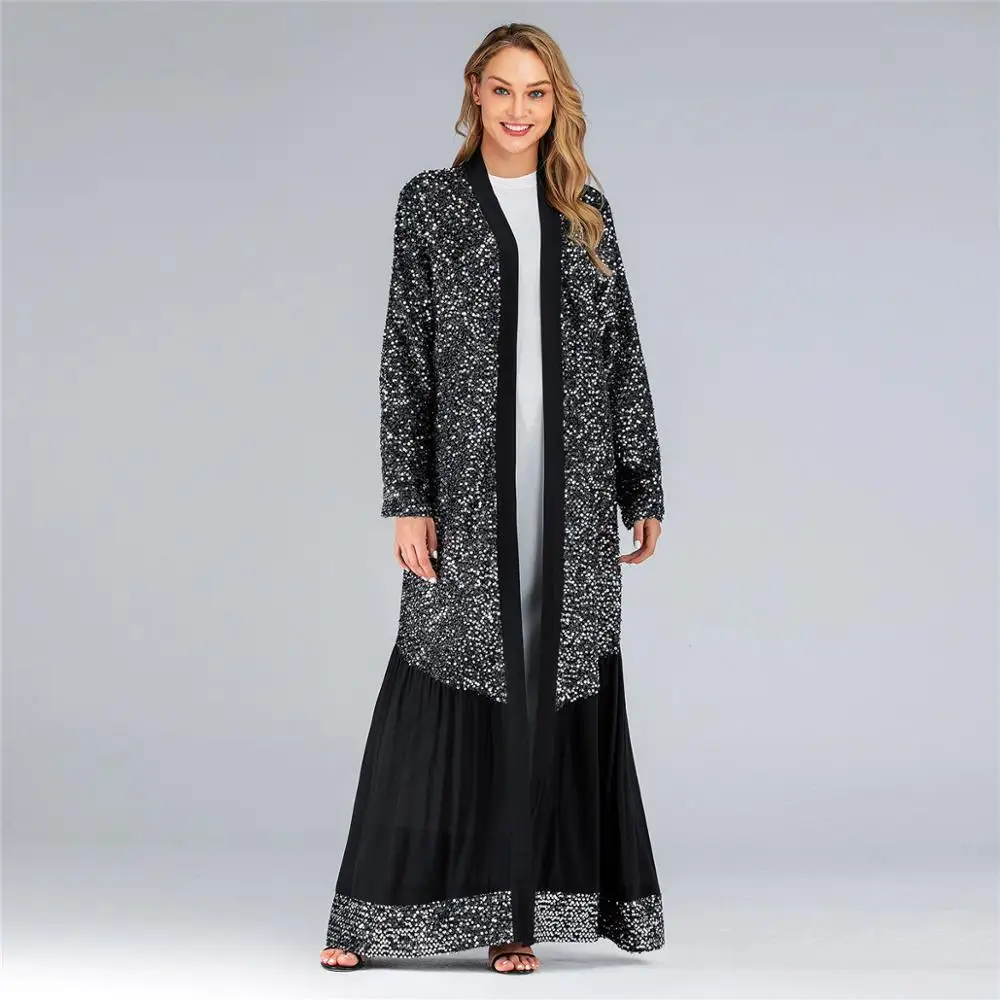 

2019 Muslim Fashion Abaya Islamic Dress Women Kaftan Long Sleeve Embroidery Abaya Dubai Kaftan Arabic Ramadan Dresses