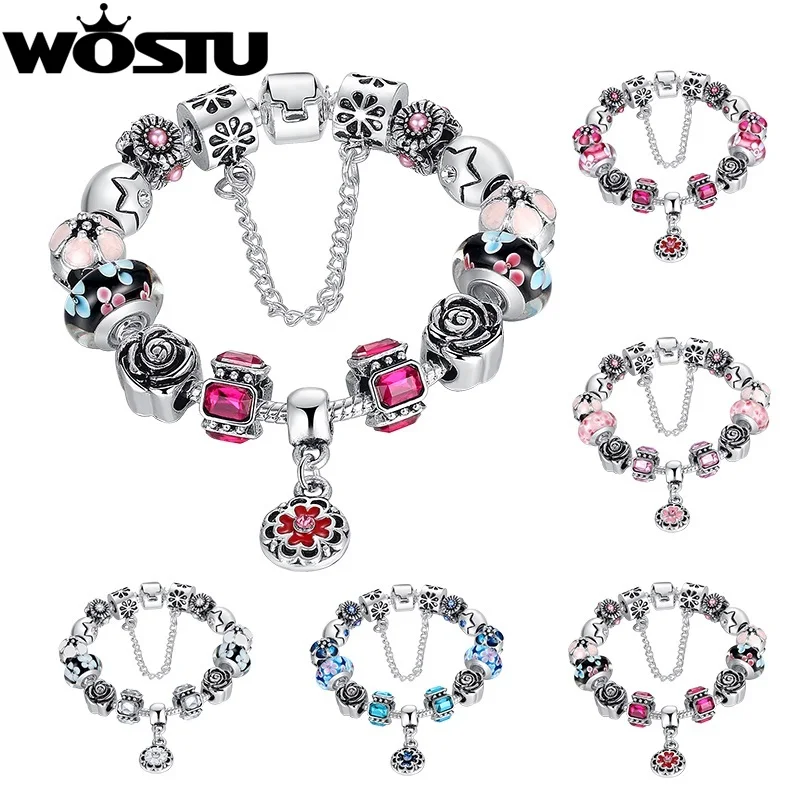 AliExpress,, серебряная цепочка, новая мода, сделай сам, бусины, браслеты-шармы для женщин, ювелирные изделия XCH1836