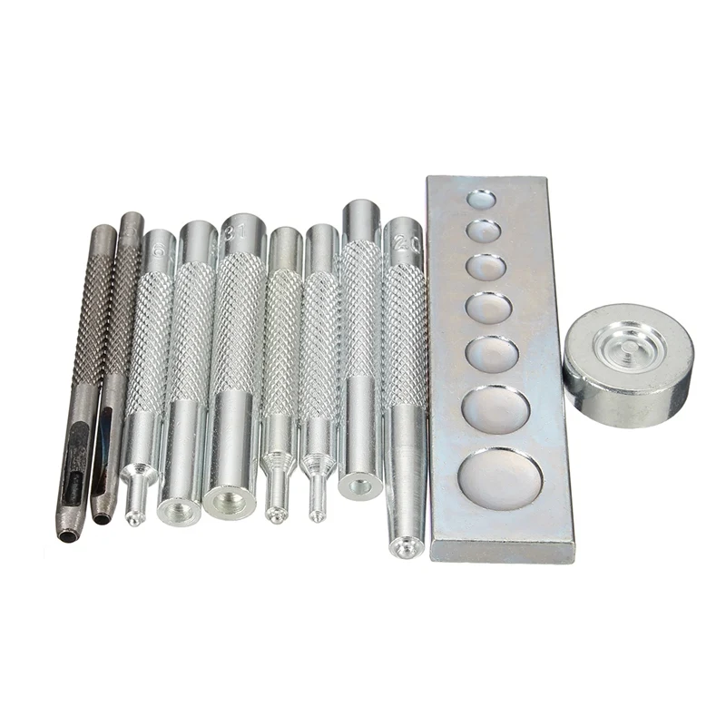 11 шт. набор инструментов для изготовления изделий из кожи и металла|Пуговицы| |