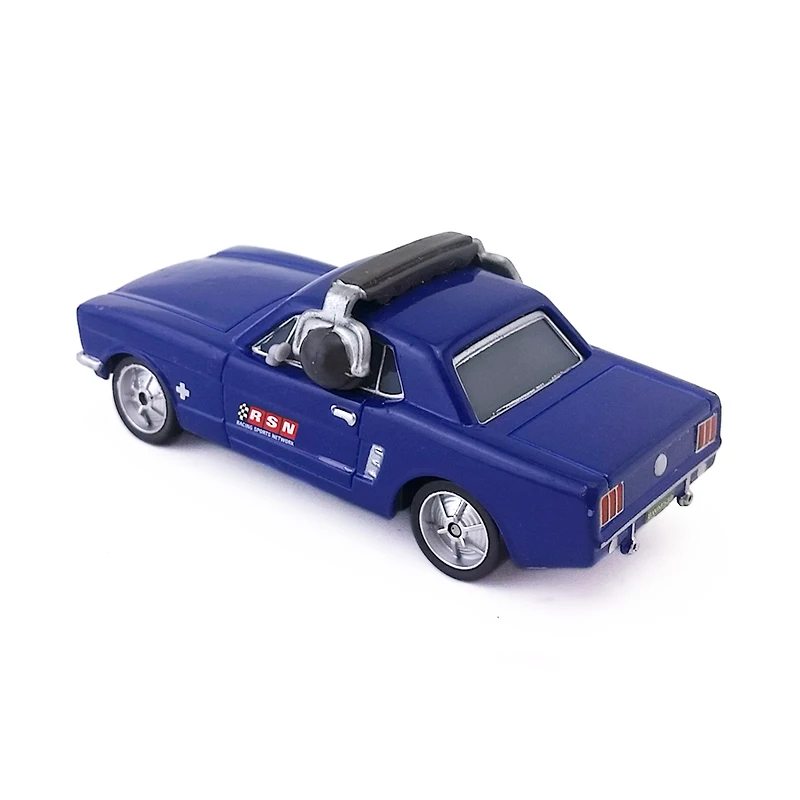 Дисней Pixar тачки Brent Mustangburger с гарнитурой металлическая литая под давлением игрушечная машинка 1:55 свободная абсолютно новая и