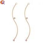 Cordial Дизайн 50 шт 6*54 мм ювелирные аксессуарысерьги Разъемыподлинный золотое покрытиеDIY Изготовлениеручная работанаушники