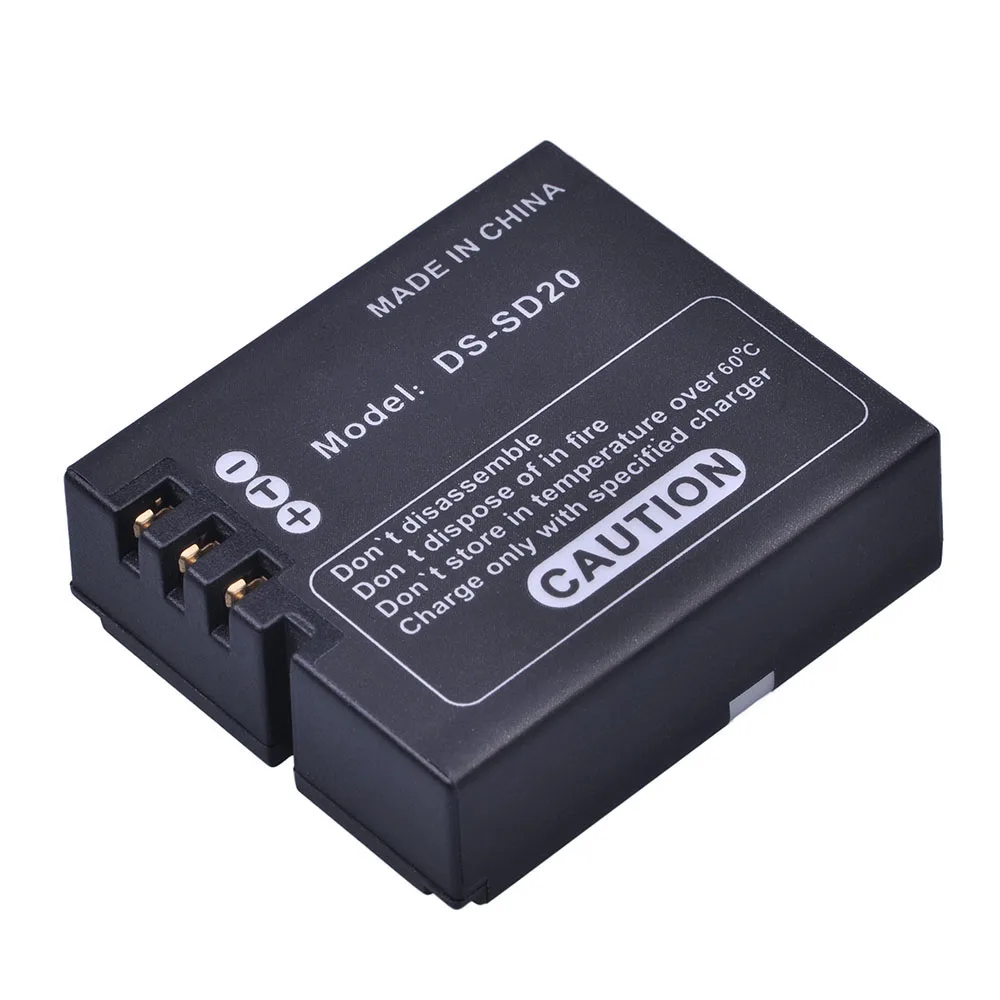 1 шт. DS SD20 батарея для камеры AEE SD18 SD19 SD21 SD22 SD23 ROLLEI 3S 4S 5S 95287 ActionPro SD20F жена Хама