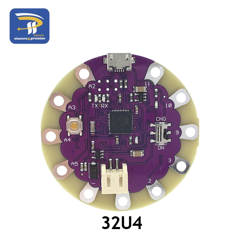 32U4 ATmega32U4 ATMEGA328P LilyPad 328 для Arduino DIY Kit Micro USB ATtiny85 LilyTiny основная плата зуммер WS2812 RGB CR2032 TEMT6000 - Цвет: 32U4