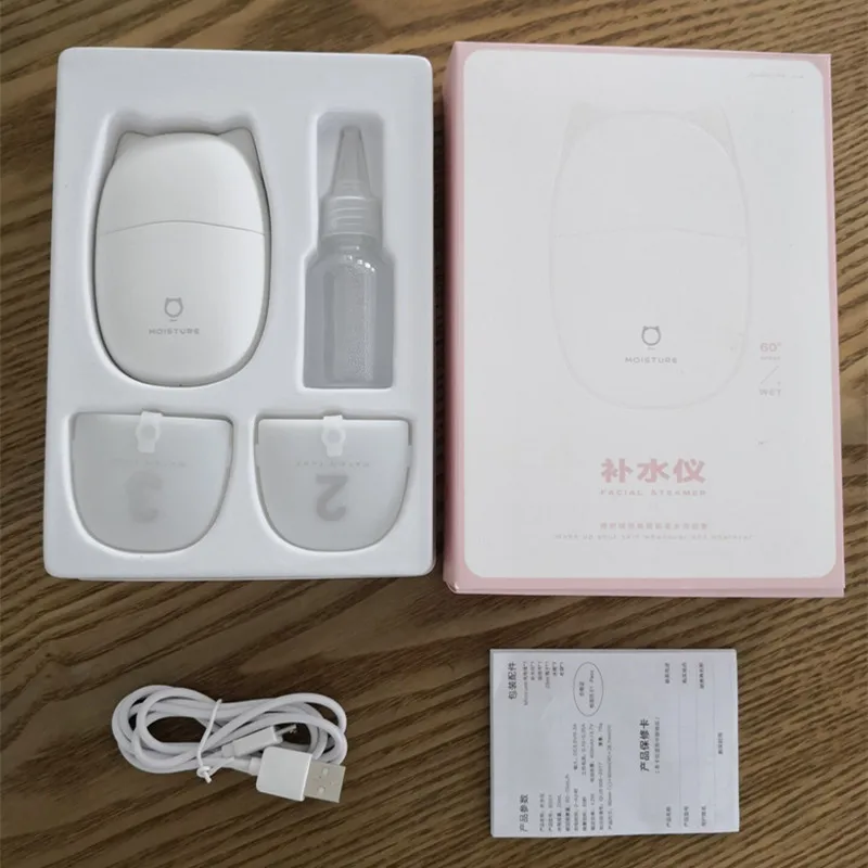 

RUINUOKAI 3 Tanks Handheld Mini Humidifier USB Rechargeable Facial Sprayer Beauty Hydrating Water Mist Maker Portable Diffuser