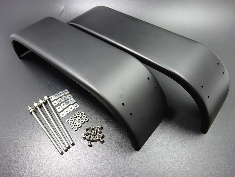Fender Kits 2-осевой Радиоуправляемый трейлер заднее крыло Наборы подходит для 1/14 Радиоуправляемый тягач Tamiya грузовик Scania мяушка человек VOLVO дистанционного Управление игрушки - Цвет: Fender Kits