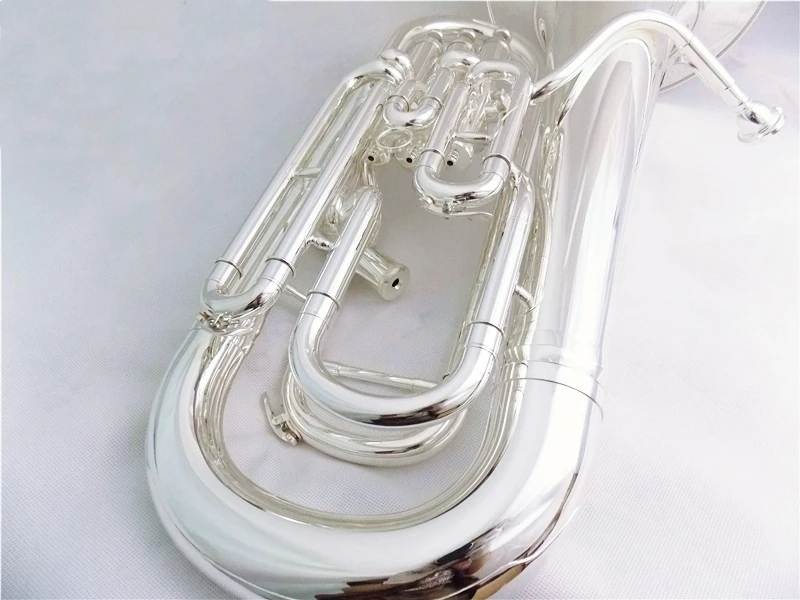 Bb euphonium 3+ 1 поршневая компенсирующая система посеребренный корпус ABS и мундштук, музыкальные инструменты профессиональные