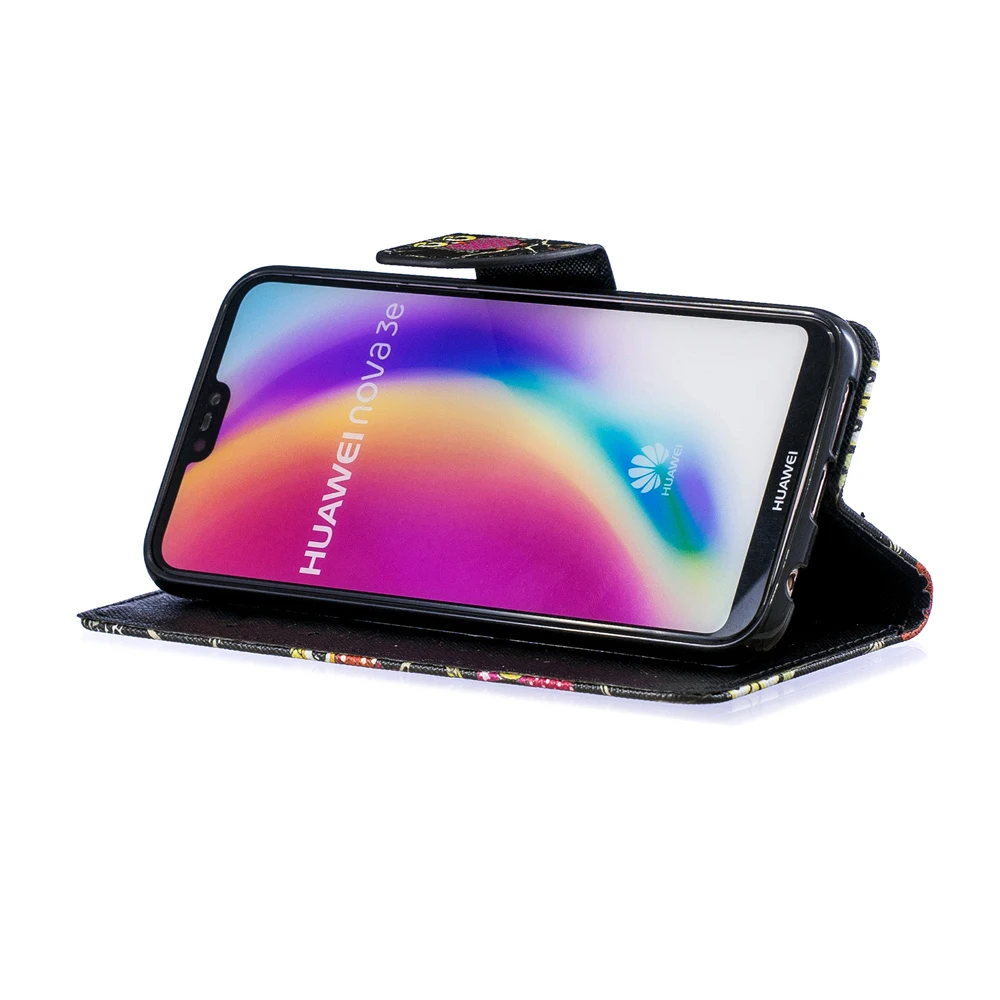 Бесплатная доставка Для huawei P20lite P10 Lite P8 2017 цветок 3D Роскошный кожаный чехол