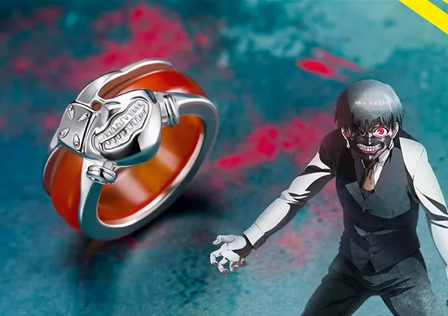 Кольцо из серебра 925 пробы с аниме Токийский Гуль канеки Кен|925 sterling silver|ring