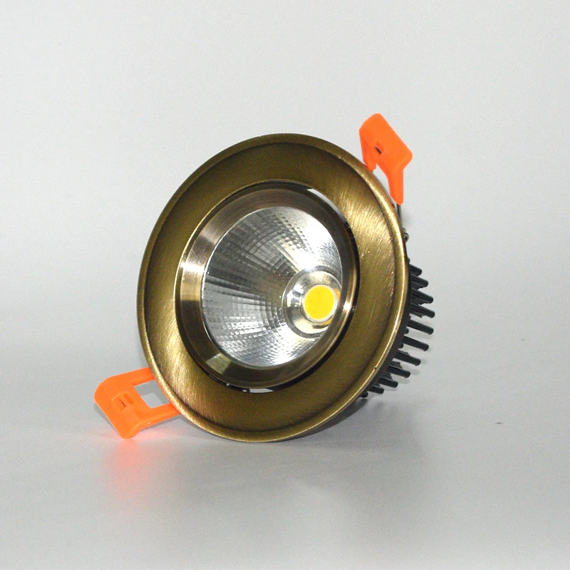 LED Модный китайский стиль Светодиодный точечный светильник cob старинный медный