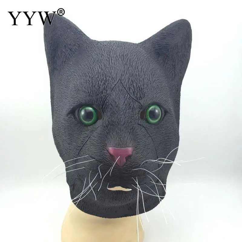 Маски с кошачьей головой декоративные маски животные маска на хэллоуин