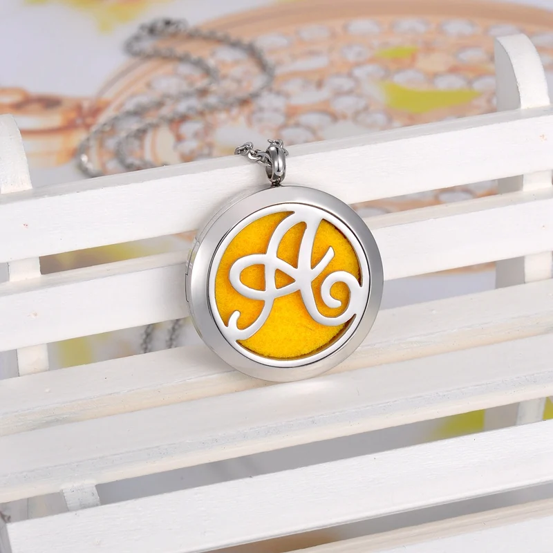 Женская подвеска для ароматерапии LASPERAL серебряное ожерелье в виде букв A-Z