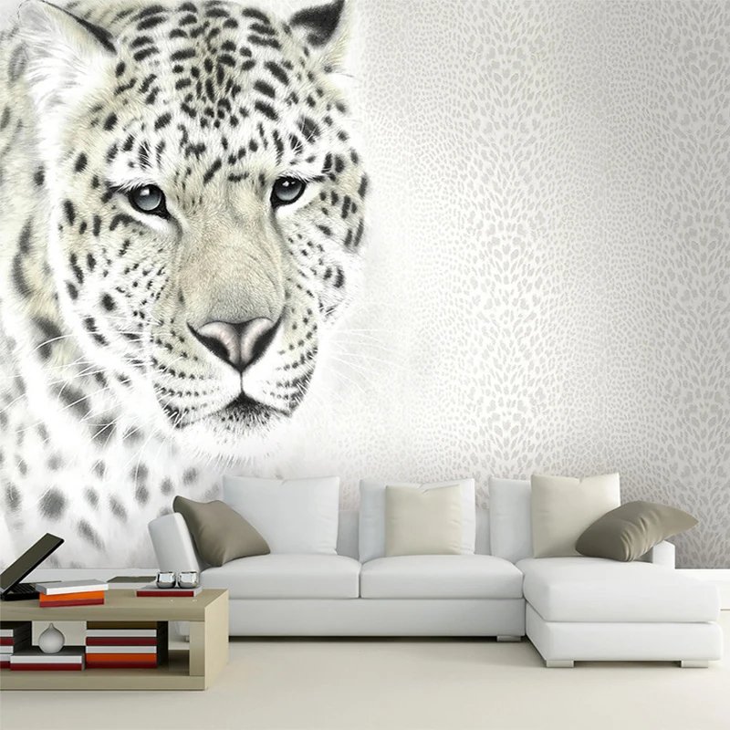 

Custom Wallpaper Designs 3D Lifelike Animals Leopard Wall Mural For Kids Bedroom Living Room TV Backdrop Wall Paper 3D Non-woven