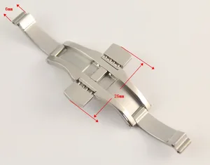 Застежка из нержавеющей стали 6x26 мм для ремешка для часов T035617 T035439, пряжка-бабочка, прочная стальная пряжка