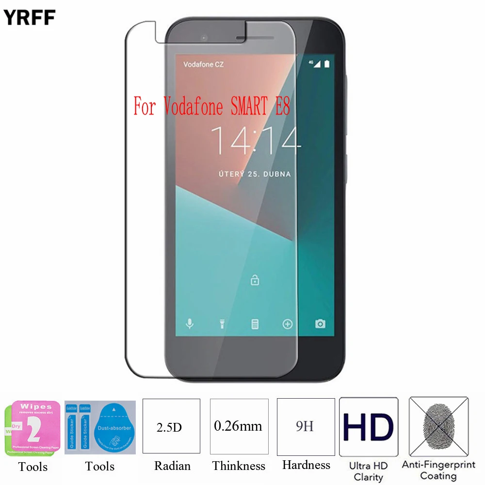 2 шт. 2.5D 0 25 мм 9H Закаленное стекло Защитная пленка для экрана Vodafone SMART V8 N8 E8