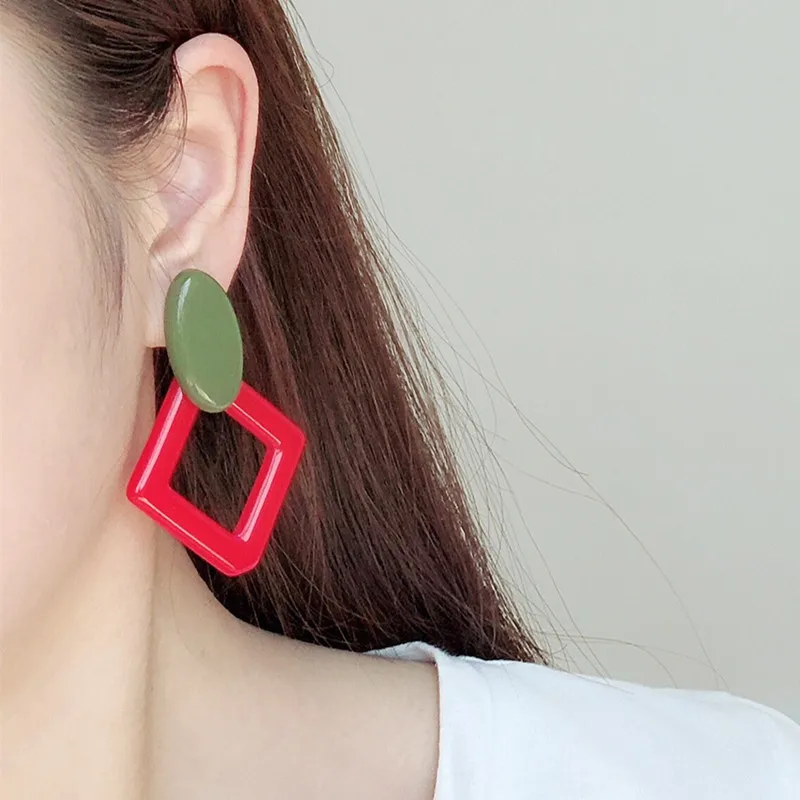 Женские серьги с подвеской M MISM геометрическим узором эффектные букле D'Oreille Sweet