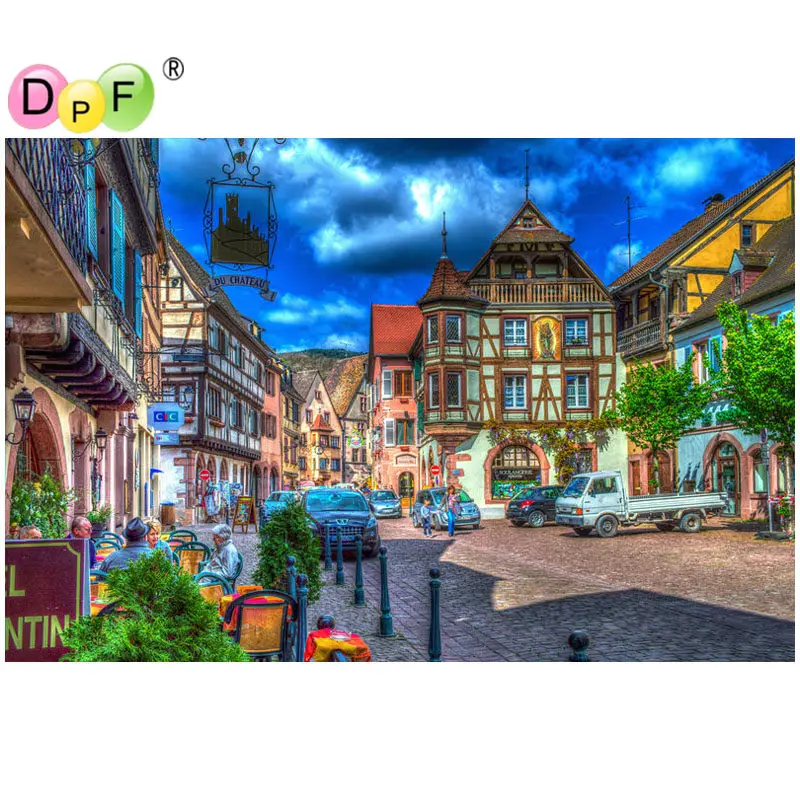 

DPF Алмазная вышивка, павлин и цветы, алмазная живопись, вышивка крестиком, квадратная вышивка с полным узором, искусственная вышивка, подаро...