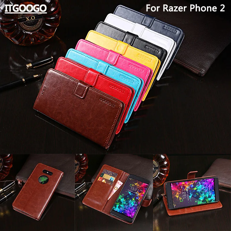 Чехол для Razer Phone 2 Роскошный кожаный флип-чехол защитный чехол телефона задняя