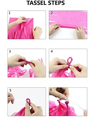 15 шт. папиросная бумага кисточка гирлянда бахрома бантик сделай сам помпон для