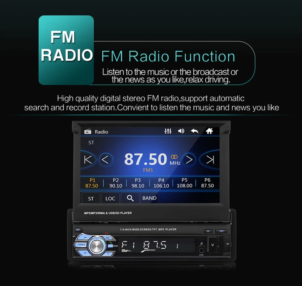 Авторадио, Bluetooth, автомагнитола, MP5 плеер, авто аудио, MP3, 1din, FM, USB 9601, автомобильная аудиосистема, камера заднего вида, автомобильная стерео, пульт дистанционного управления