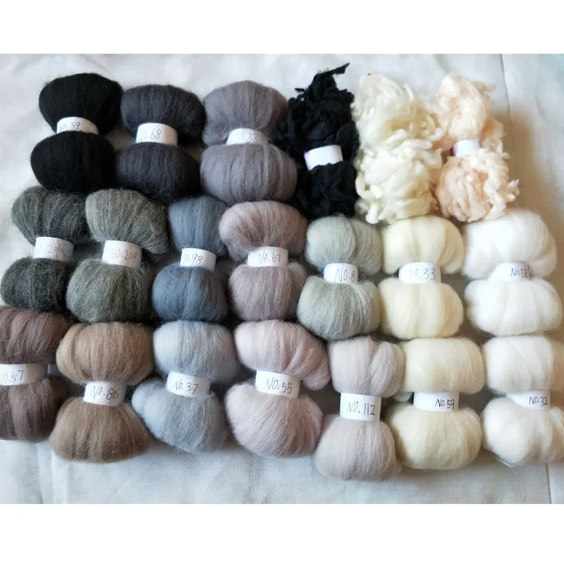 WFPFBEC Альпака кудрявые волокна для шерсти фетра особенно Для Пуделя/Бишон и овец