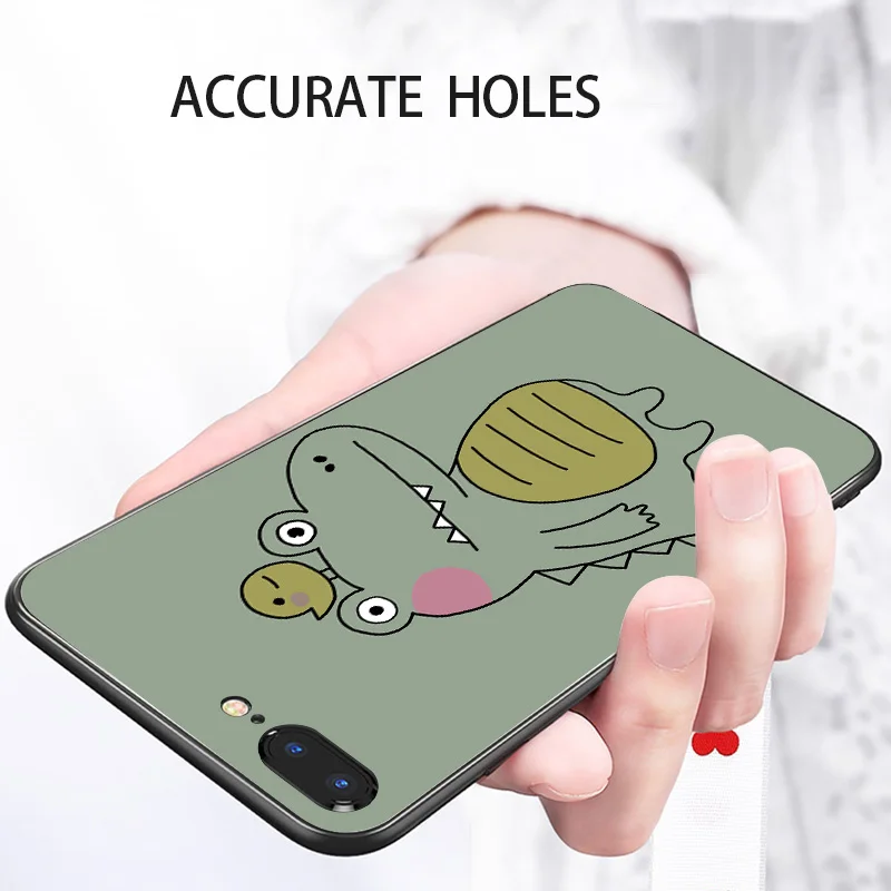 IIOZO милый чехол для телефона с рисунком животного из крокодиловой кожи iphone 6 6s 7 8