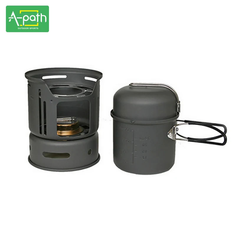 1 2 человек Открытый Кемпинг посуда анодированного Алюминий нержавеющая 7 шт.