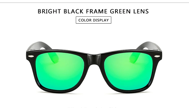 Bright Green Длинные поляризационные мужские солнцезащитные очки унисекс, высокое качество, HD линзы, солнцезащитные очки, мужские очки для вождения, UV400, Gafas De Sol Masculino - Цвет линз: Bright Green