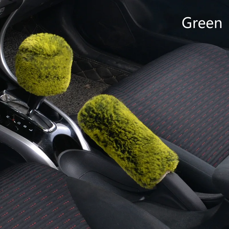 Нильский зимний Искусственный Кролик плюшевый чехол крышка ручного тормоза