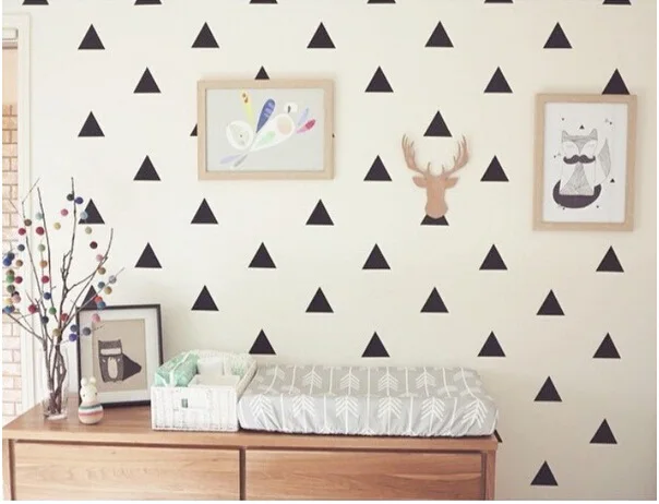 4/6/8 см наклейка на стену с треугольниками виниловая настенная живопись Сделай