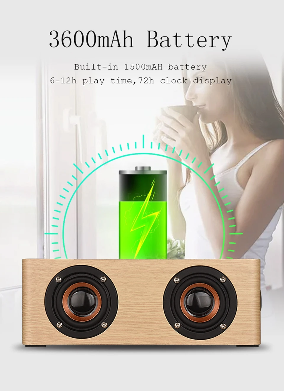 Топ Hifi деревянные bluetooth колонки портативный четыре рога сабвуфер музыка bluetooth аудио приемник handfree вызов беспроводные колонки
