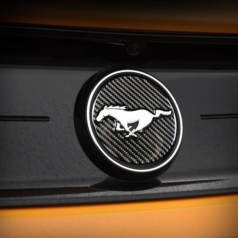 Задний Автомобильный знак из углеродного волокна 3D наклейка Эмблема для Ford Mustang