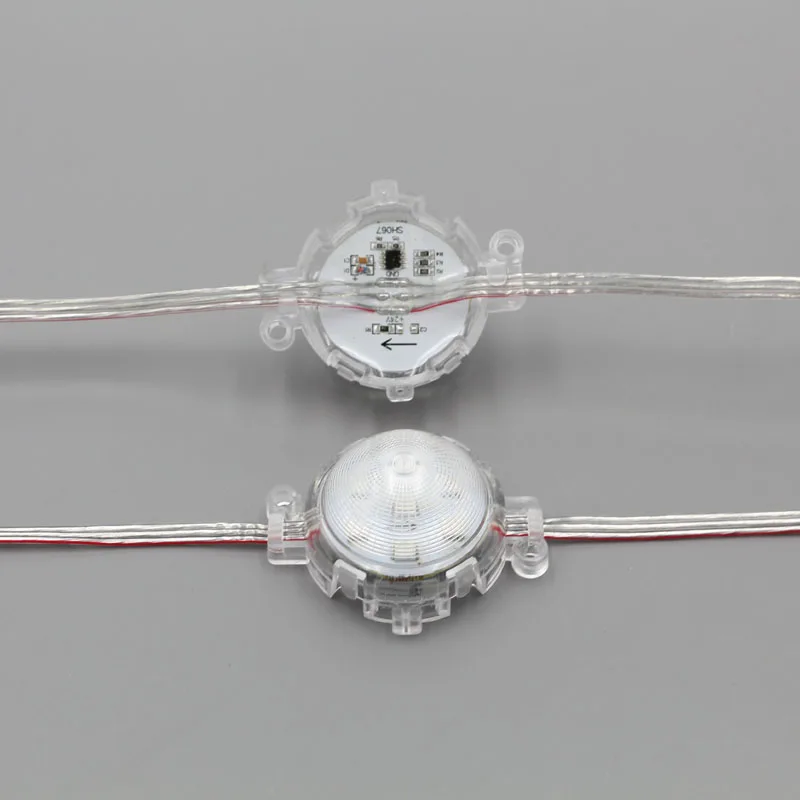 Диаметр 50 мм DC24V адресуемый rgb полный цвет IP68 UCS1903 IC 7 шт. 5050 led 1 68 Вт с выпуклой