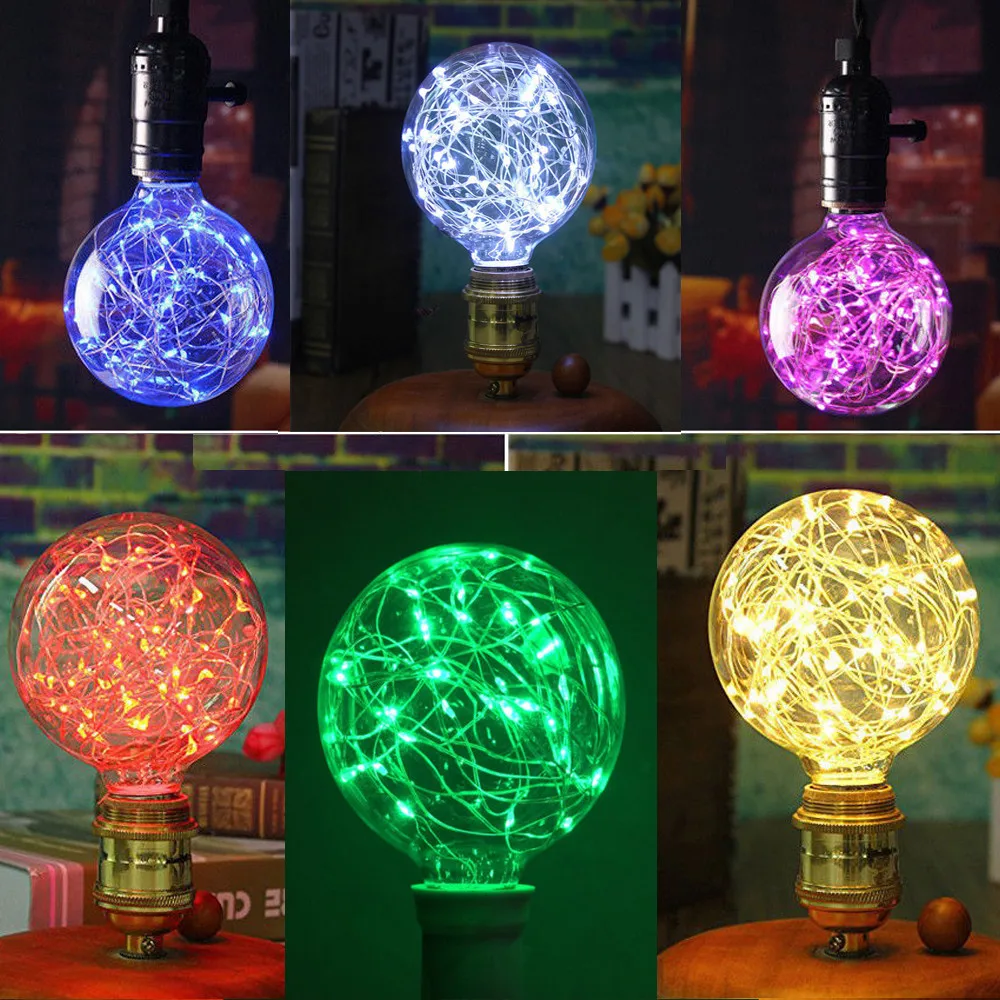 # Sw светодиодный Edison Звездное гирлянды светильник шарик Рождество Ретро