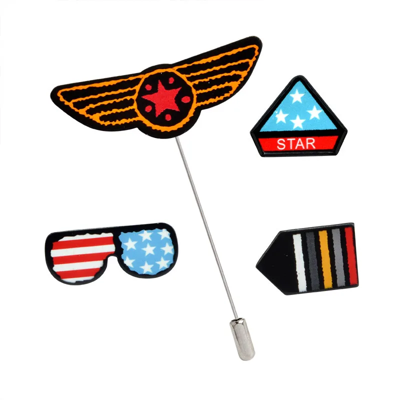 4 шт./компл. металлическая эмалированная брошь в виде флага США Австралии