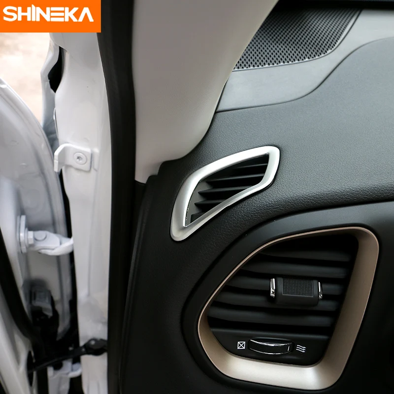 SHINEKA Car Styling Dashboard Air Conditioning Vent Outlet Decoration Frame Cover Trim for Jeep Renegade 2015+|air conditioning vent covers|dashboard