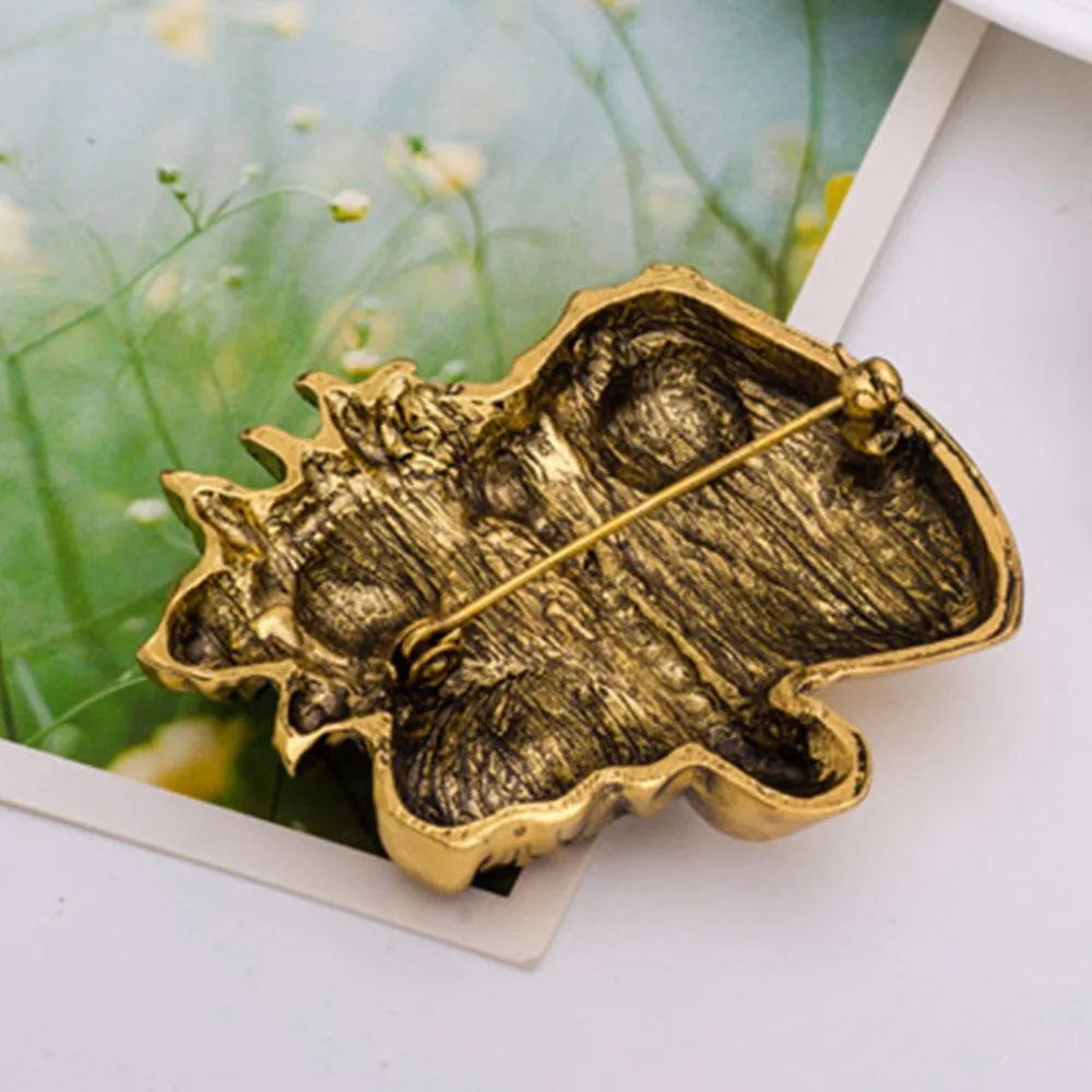 

JAVRICK New Design Punk Vintage Rose Brooch Silver Plated Antique Silver Halloween Skull Brooches For Halloween/Party/Holiday