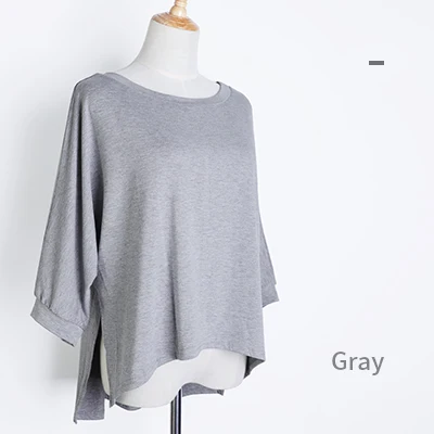 Gray Женская блузка, топы, Спортивная одноцветная рубашка с коротким рукавом, топы для тренировок, йоги, хлопковая рубашка размера плюс, одежда для йоги - Цвет: Gray