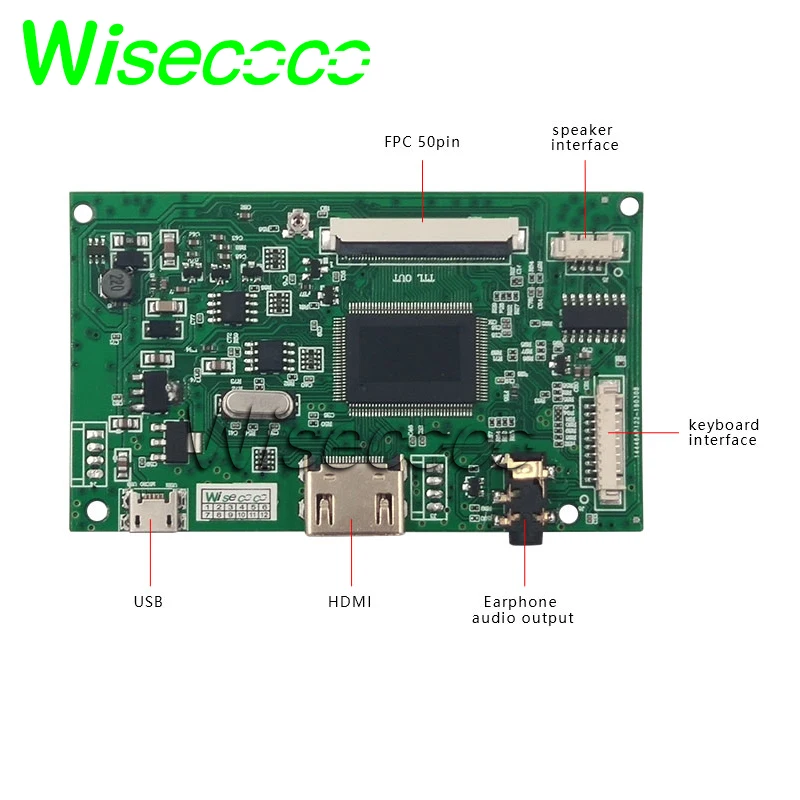 7-дюймовый ЖК-дисплей для TTL LVDS плата контроллера HDMI VGA 2AV 50 PIN подходит только для AT070TN90 92 94 Поддержка автоматически Raspberry Pi